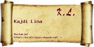 Kajdi Lina névjegykártya